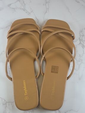 Women's Strappy Slide Sandals in Tan(B124)